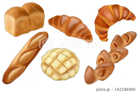パンイラストのセット パンイラストのセット 142286906
