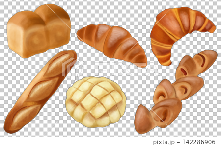パンイラストのセット パンイラストのセット 142286906