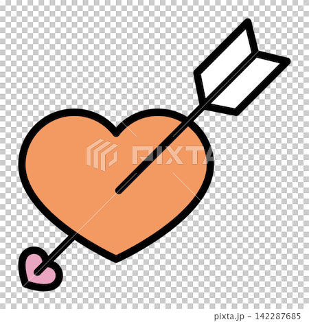 Illustration of Cupid's bow and arrow Illustration of Cupid's bow and arrow 142287685