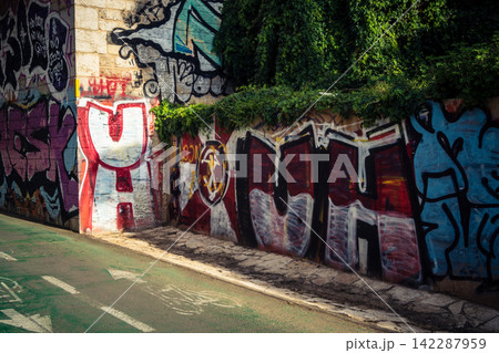 A street view of Tel Aviv A street view of Tel Aviv 142287959