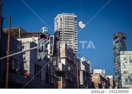 Building facade in Tel Aviv, Israel Building facade in Tel Aviv, Israel 142288000