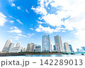 オフィスビルとタワーマンションの並ぶ風景 142289013