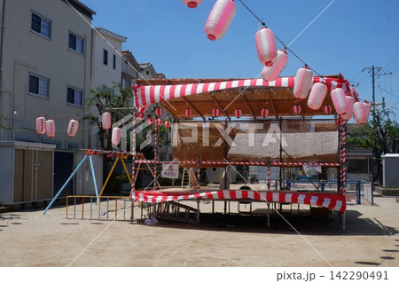 盆踊りの準備をした広場 盆踊りの準備をした広場 142290491