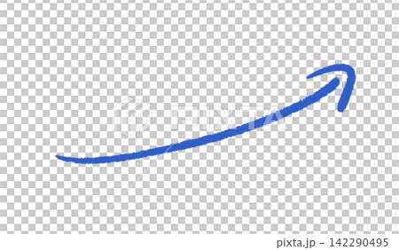 A simple and stylish hand-drawn blue horizontal arrow - a symbol in a doodle style pointing upwards at a slight angle. A simple and stylish hand-drawn blue horizontal arrow - a symbol in a doodle style pointing upwards at a slight angle. 142290495