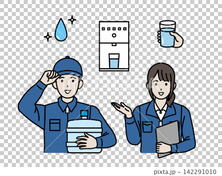 Illustration of a water dispenser company Illustration of a water dispenser company 142291010