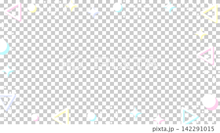 Pastel light blue Memphis-style frame background Pastel light blue Memphis-style frame background 142291015