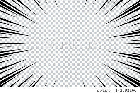 Comic manga radial lines with speed effect for comic books. 142292166
