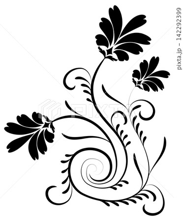 Element for design, flower 142292399