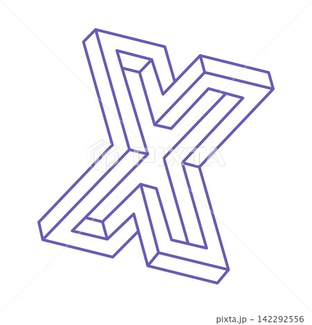Impossible shape. Logo. Sacred geometry figure. Optical illusion. Abstract eternal geometric object. Impossible endless outline. Line art. Optical art. Impossible geometry shape on a white background. Impossible shape. Logo. Sacred geometry figure. Optical illusion. Abstract eternal geometric object. Impossible endless outline. Line art. Optical art. Impossible geometry shape on a white background. 142292556