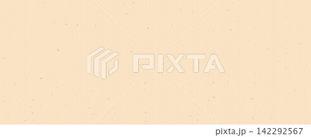 Japanese rice paper texture background in soft warm cream with fine vertical ribbing and subtle fiber speckles. Rice paper with delicate handmade grain texture. Ideal for packaging, stationery 142292567