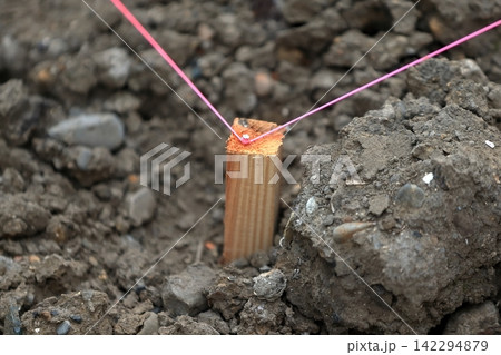 地縄張り(建築工事) 地縄張り(建築工事) 142294879