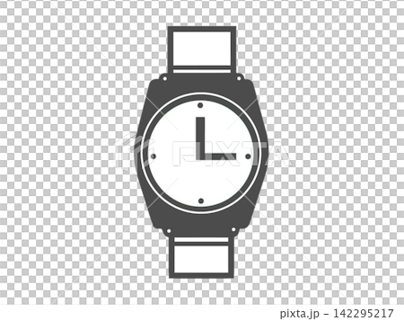 時間を知らせる腕時計のアイコン 時間を知らせる腕時計のアイコン 142295217