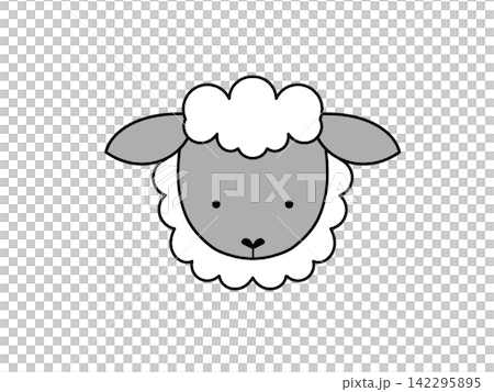 綿羊臉部的插圖 綿羊臉部的插圖 142295895