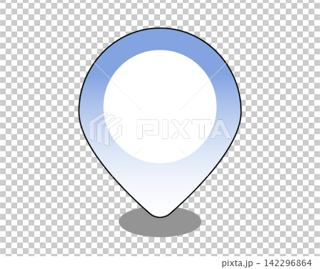 A refreshing map pin icon illustration with a blue and white gradient. A refreshing map pin icon illustration with a blue and white gradient. 142296864