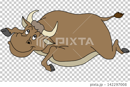 Hand-drawn animal illustration ☆ Fierce bull Hand-drawn animal illustration ☆ Fierce bull 142297008