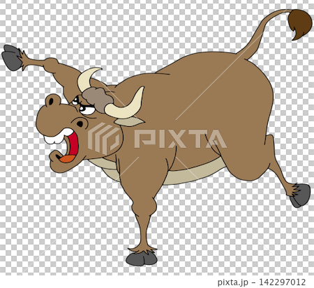 Hand-drawn animal illustration ☆ Fierce bull Hand-drawn animal illustration ☆ Fierce bull 142297012