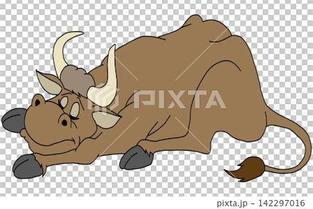 Hand-drawn animal illustration ☆ Fierce bull Hand-drawn animal illustration ☆ Fierce bull 142297016