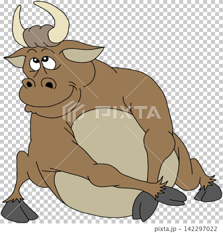 Hand-drawn animal illustration ☆ Fierce bull Hand-drawn animal illustration ☆ Fierce bull 142297022