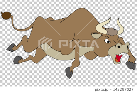 Hand-drawn animal illustration ☆ Fierce bull Hand-drawn animal illustration ☆ Fierce bull 142297027