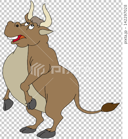Hand-drawn animal illustration ☆ Fierce bull Hand-drawn animal illustration ☆ Fierce bull 142297028