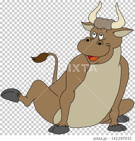 Hand-drawn animal illustration ☆ Fierce bull Hand-drawn animal illustration ☆ Fierce bull 142297032