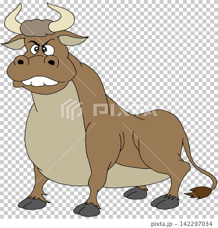 Hand-drawn animal illustration ☆ Fierce bull Hand-drawn animal illustration ☆ Fierce bull 142297034