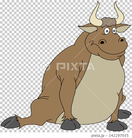 Hand-drawn animal illustration ☆ Fierce bull Hand-drawn animal illustration ☆ Fierce bull 142297035