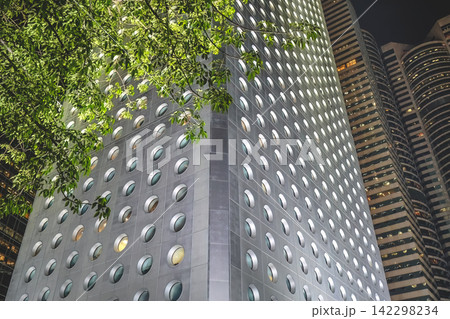 Hong Kong June 26 2026 Circular Window Pattern Modern Building Facade 142298234
