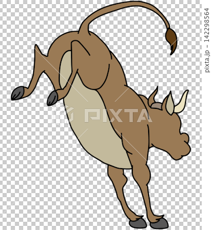 Hand-drawn animal illustration ☆ Fierce bull Hand-drawn animal illustration ☆ Fierce bull 142298564