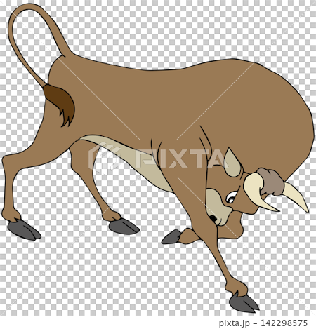 Hand-drawn animal illustration ☆ Fierce bull Hand-drawn animal illustration ☆ Fierce bull 142298575