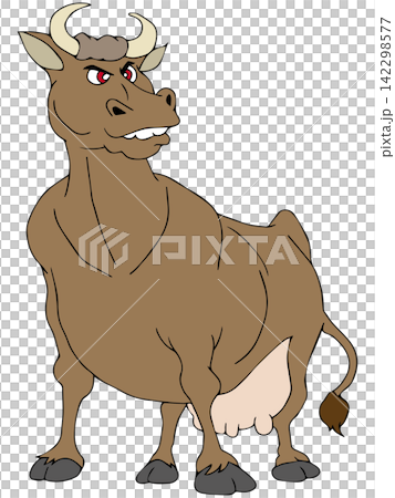 Hand-drawn animal illustration ☆ Fierce bull Hand-drawn animal illustration ☆ Fierce bull 142298577