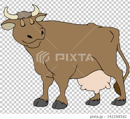 手繪動物插畫 ☆ 兇猛的公牛 手繪動物插畫 ☆ 兇猛的公牛 142298582
