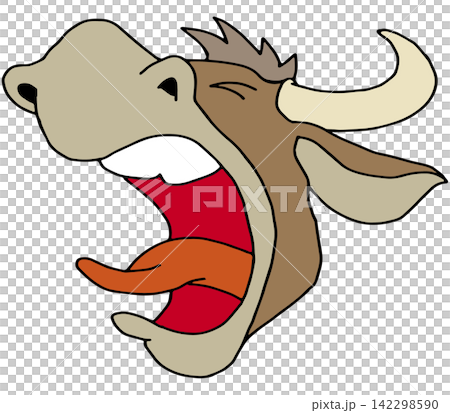 Hand-drawn animal illustration ☆ Fierce bull Hand-drawn animal illustration ☆ Fierce bull 142298590