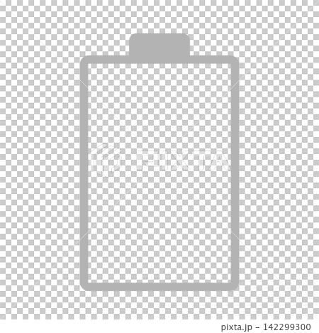 電池充電・残量マークのシンプルなアイコンイラスト:グレー012 電池充電・残量マークのシンプルなアイコンイラスト:グレー012 142299300