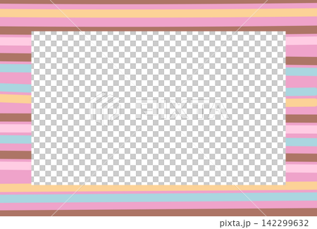 Rectangle frame with pink, brown, blue and yellow stripe pattern for card print, polaroid photo, ad template, poster, book cover, notepad, sticky note, memo, banner, border, postcard, paper design Rectangle frame with pink, brown, blue and yellow stripe pattern for card print, polaroid photo, ad template, poster, book cover, notepad, sticky note, memo, banner, border, postcard, paper design 142299632