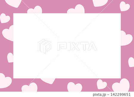 Pink rectangle frame with heart pattern for Valentine card, polaroid photo, ad template, poster, book cover, notepad, sticky note, memo, banner, love border, postcard, wedding card, label, name tag Pink rectangle frame with heart pattern for Valentine card, polaroid photo, ad template, poster, book cover, notepad, sticky note, memo, banner, love border, postcard, wedding card, label, name tag 142299651