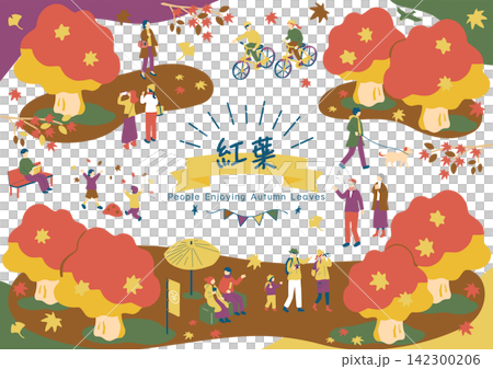 people enjoying autumn leaves people enjoying autumn leaves 142300206