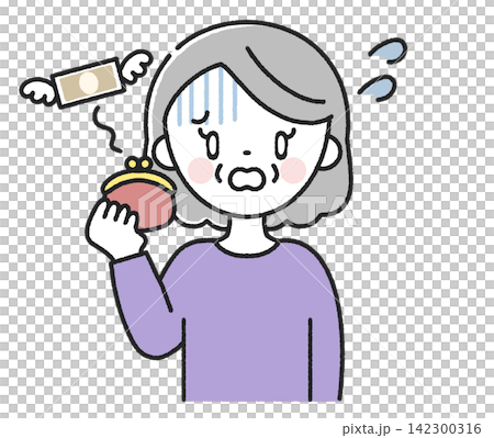 老年婦女們擔心自己缺錢。 老年婦女們擔心自己缺錢。 142300316