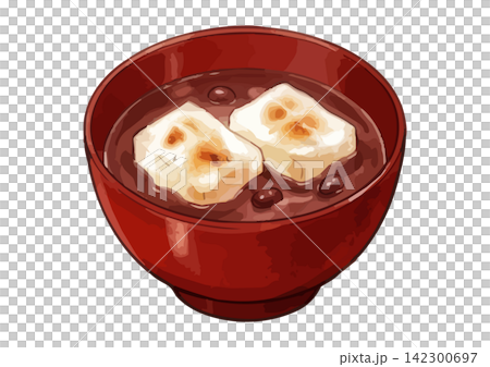 A mouthwatering illustration of sweet red bean soup. A mouthwatering illustration of sweet red bean soup. 142300697