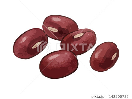 シズル感のある小豆のイラスト シズル感のある小豆のイラスト 142300725