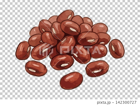 シズル感のある小豆のイラスト シズル感のある小豆のイラスト 142300727