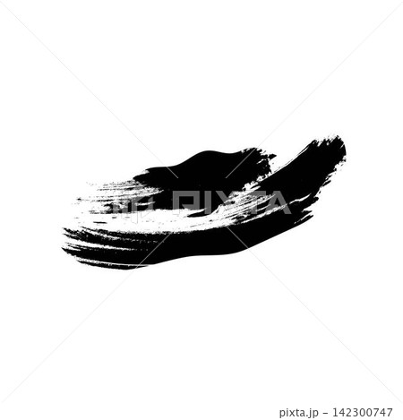 black brush stroke illustration forming a stylized lightning bolt or abstract energetic symbol black brush stroke illustration forming a stylized lightning bolt or abstract energetic symbol 142300747