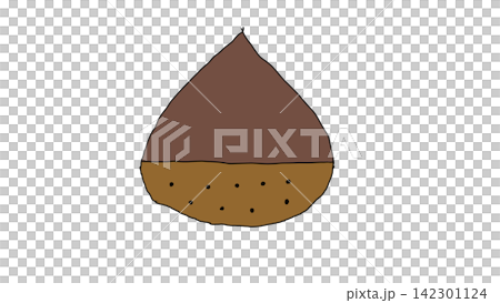 Simple chestnut illustration Simple chestnut illustration 142301124