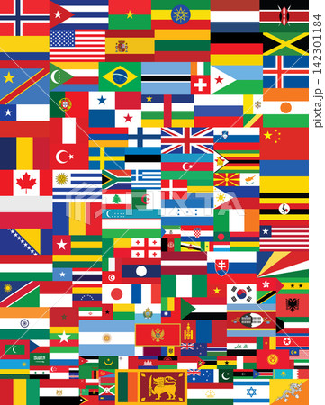 world flags background vector illustration 142301184