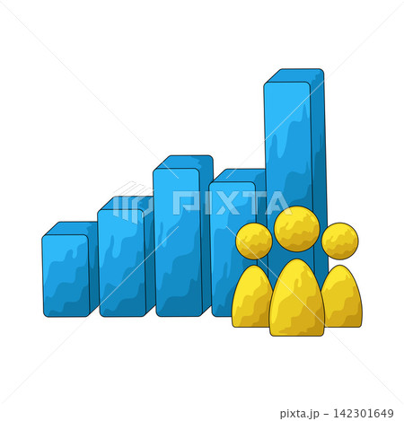 Illustration of Bar Chart Illustration of Bar Chart 142301649