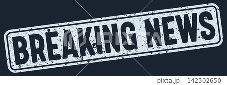breaking news stamp. breaking news white rectangular grunge stamp on dark blue background breaking news stamp. breaking news white rectangular grunge stamp on dark blue background 142302650
