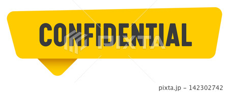 confidential sign. confidential yellow sticker isolated on transparent background confidential sign. confidential yellow sticker isolated on transparent background 142302742