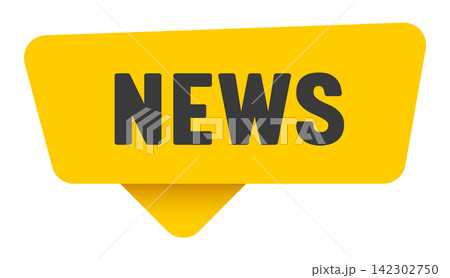 news sign. news yellow sticker isolated on transparent background 142302750