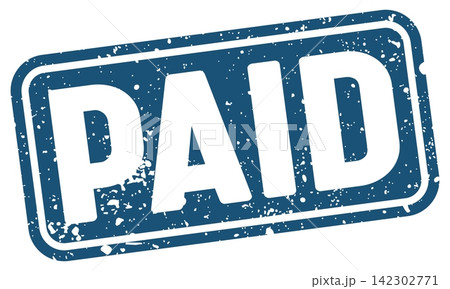 paid stamp. paid blue rectangular grunge stamp on transparent background paid stamp. paid blue rectangular grunge stamp on transparent background 142302771