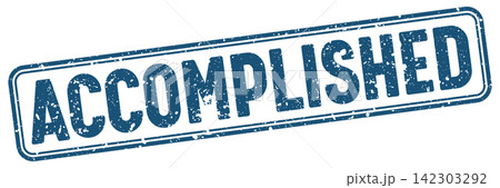 accomplished blue grunge stamp with no background. accomplished stamp accomplished blue grunge stamp with no background. accomplished stamp 142303292